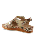 L'Artiste L'ARTISTE JOELINA-DAZI ANKLE STRAP SANDALS sandal in red multi with handcrafted leather design