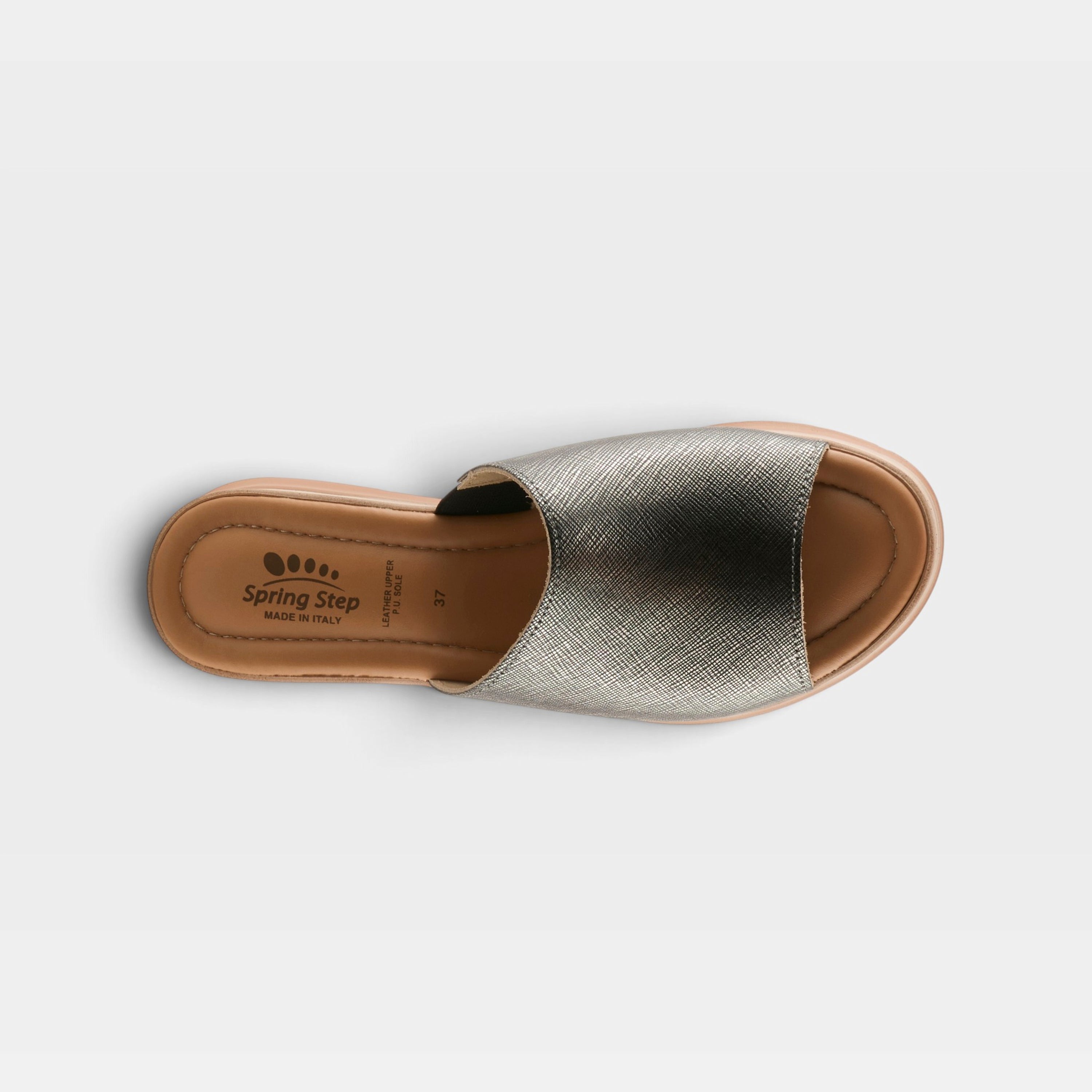 Spring Step Jolina Pewter Wedge Sandal