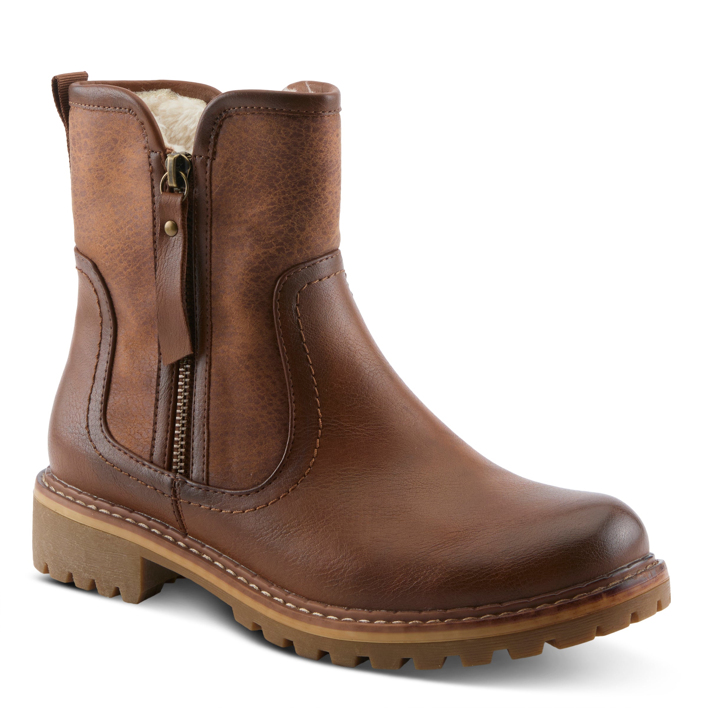 (取寄) スプリング ステップ レディース  Spring Step women Jovany Cognac Best Winter Boots for Women | Cozy Faux Fur – Spring Step Shoes