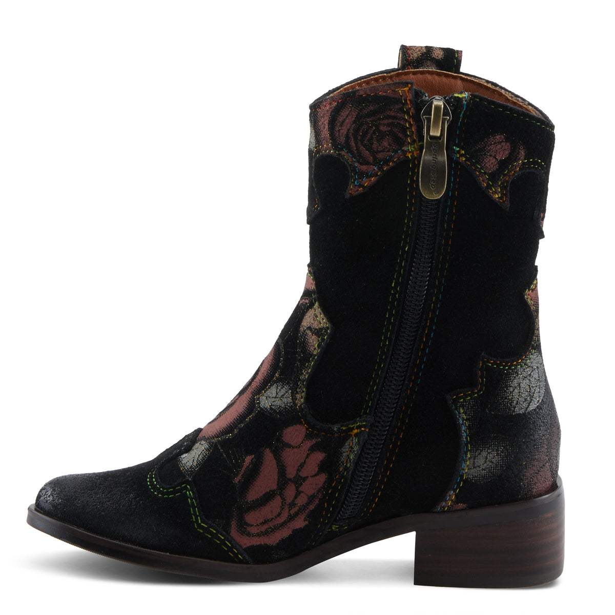 L'Artiste L'ARTISTE K-FALLROSE KIDS BOOT boot in black multi with handcrafted leather design
