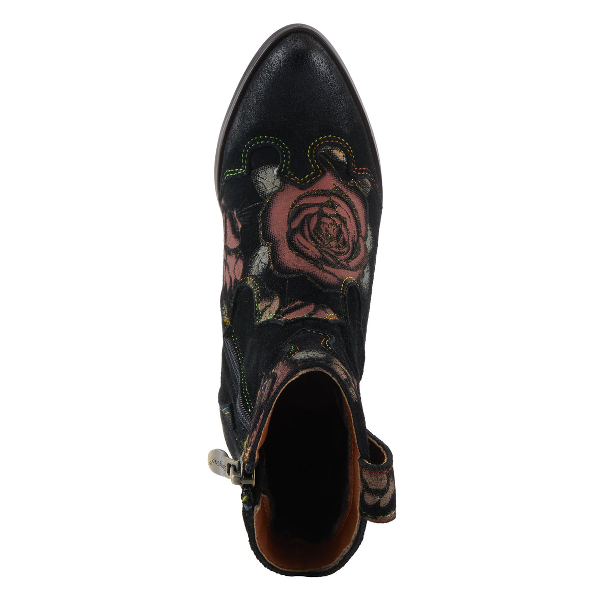 L'Artiste L'ARTISTE K-FALLROSE KIDS BOOT boot in black multi with handcrafted leather design