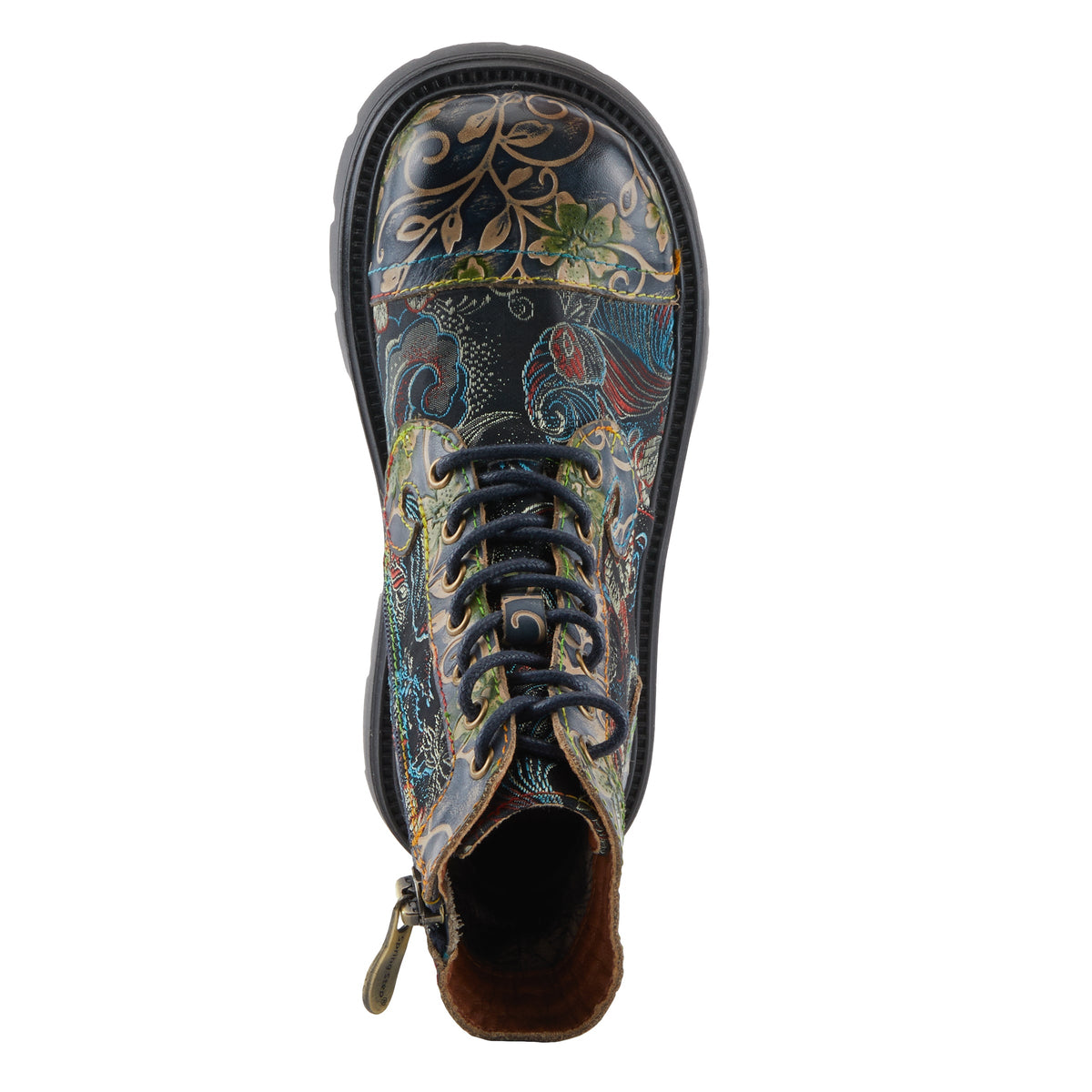 L'Artiste L'ARTISTE K-FANTASTICA KIDS BOOT boot in black multi with handcrafted leather design