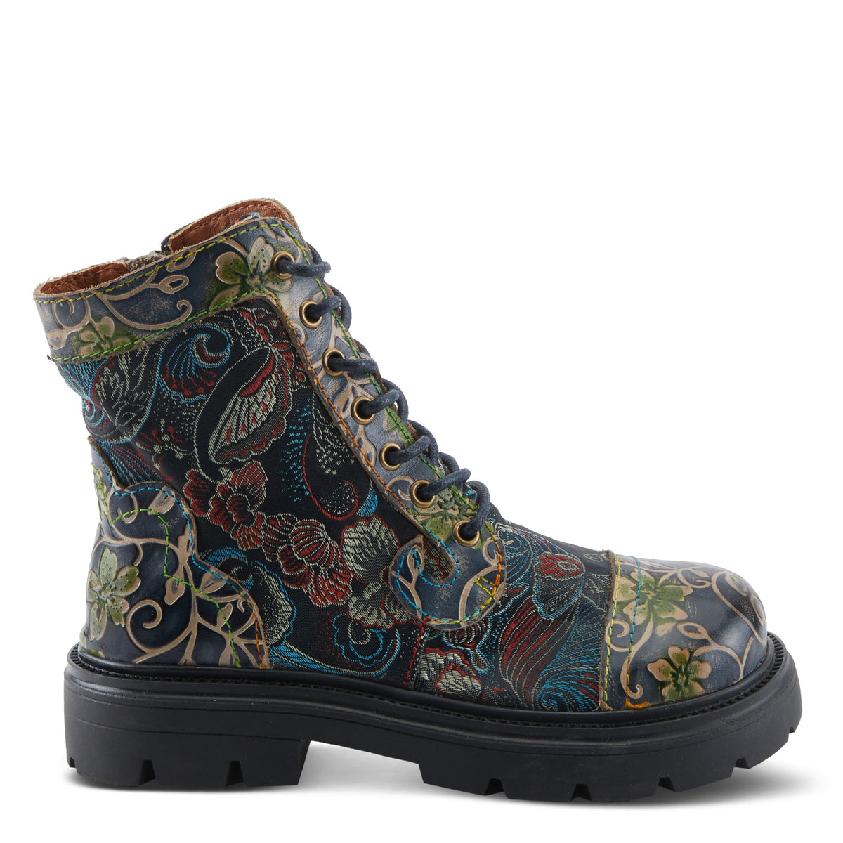 L'Artiste L'ARTISTE K-FANTASTICA KIDS BOOT boot in black multi with handcrafted leather design