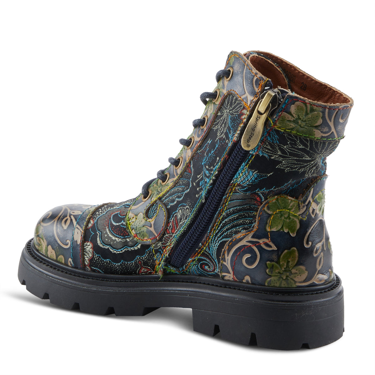 L'Artiste L'ARTISTE K-FANTASTICA KIDS BOOT boot in black multi with handcrafted leather design