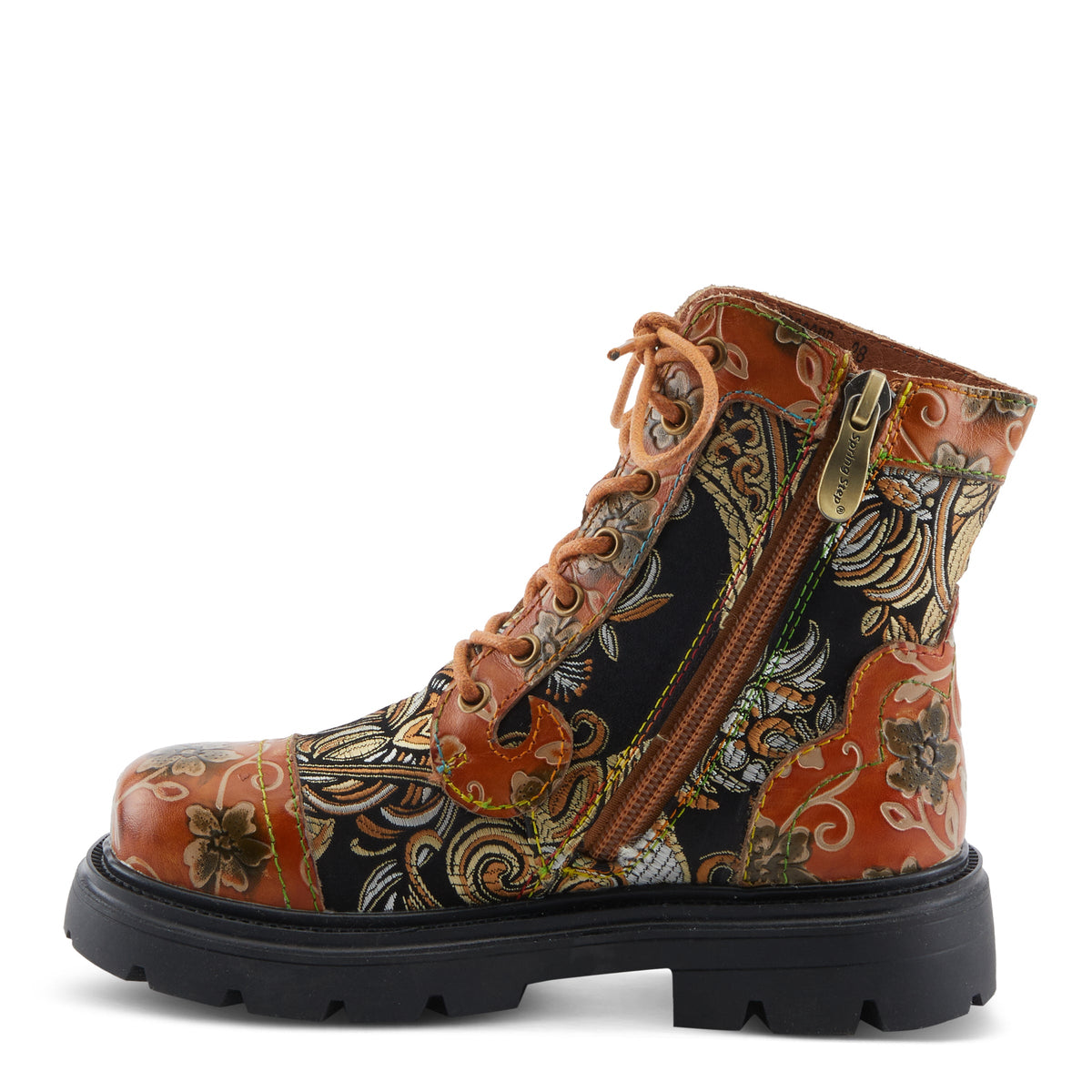 L'Artiste L'ARTISTE K-FANTASTICA KIDS BOOT boot in black multi with handcrafted leather design