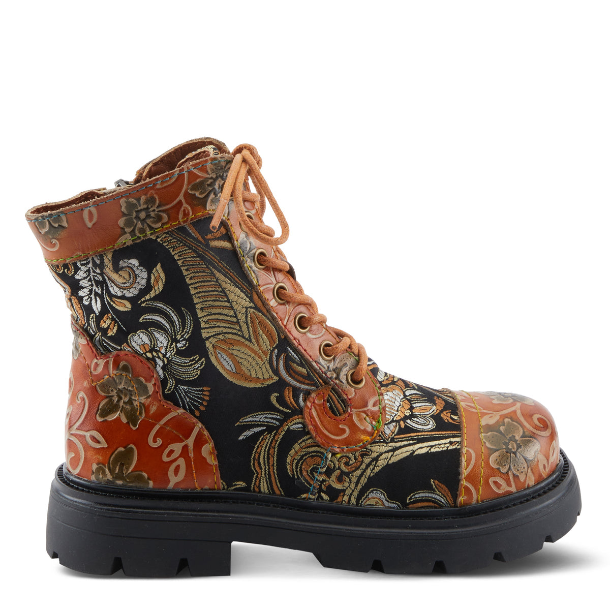 L'Artiste L'ARTISTE K-FANTASTICA KIDS BOOT boot in camel multi with handcrafted leather design