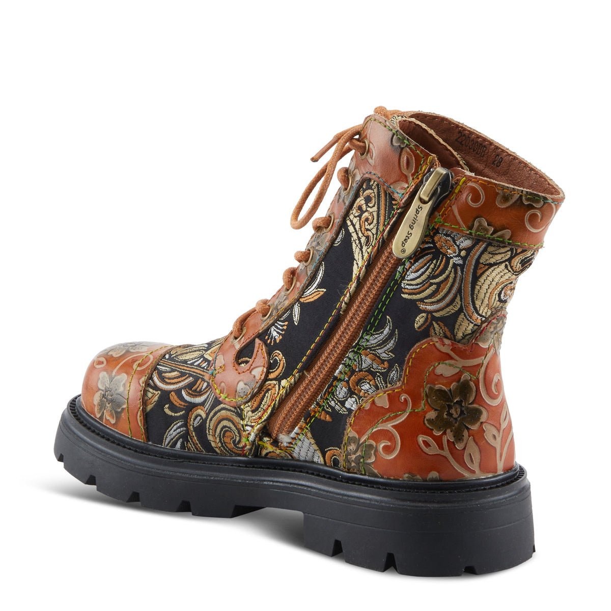 L'Artiste L'ARTISTE K-FANTASTICA KIDS BOOT boot in camel multi with handcrafted leather design