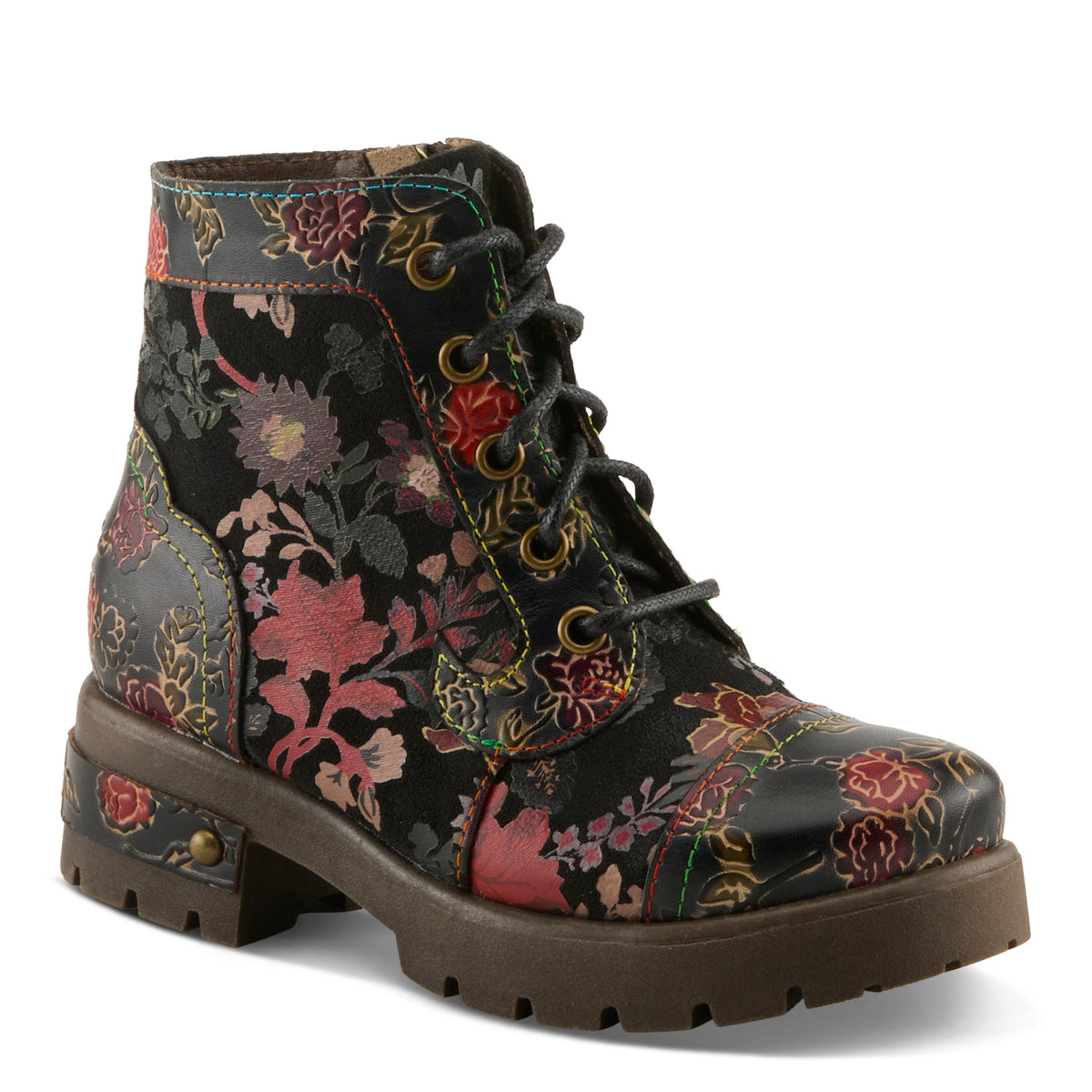 L'Artiste L'ARTISTE K-JACKIE KIDS BOOT boot in black multi with handcrafted leather design