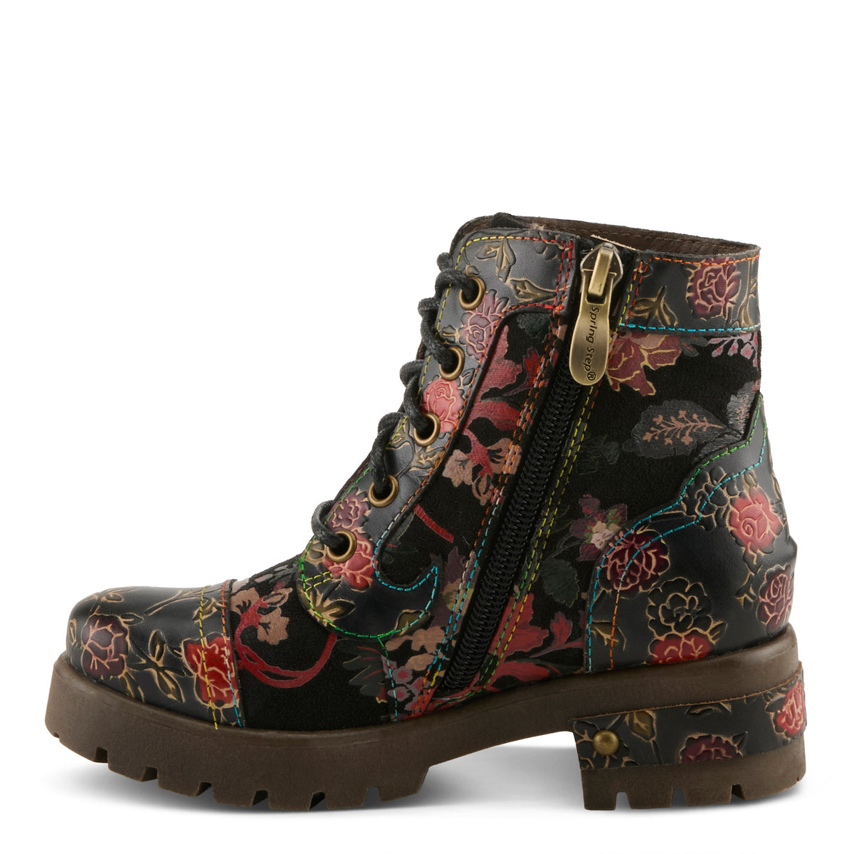 L'Artiste L'ARTISTE K-JACKIE KIDS BOOT boot in black multi with handcrafted leather design