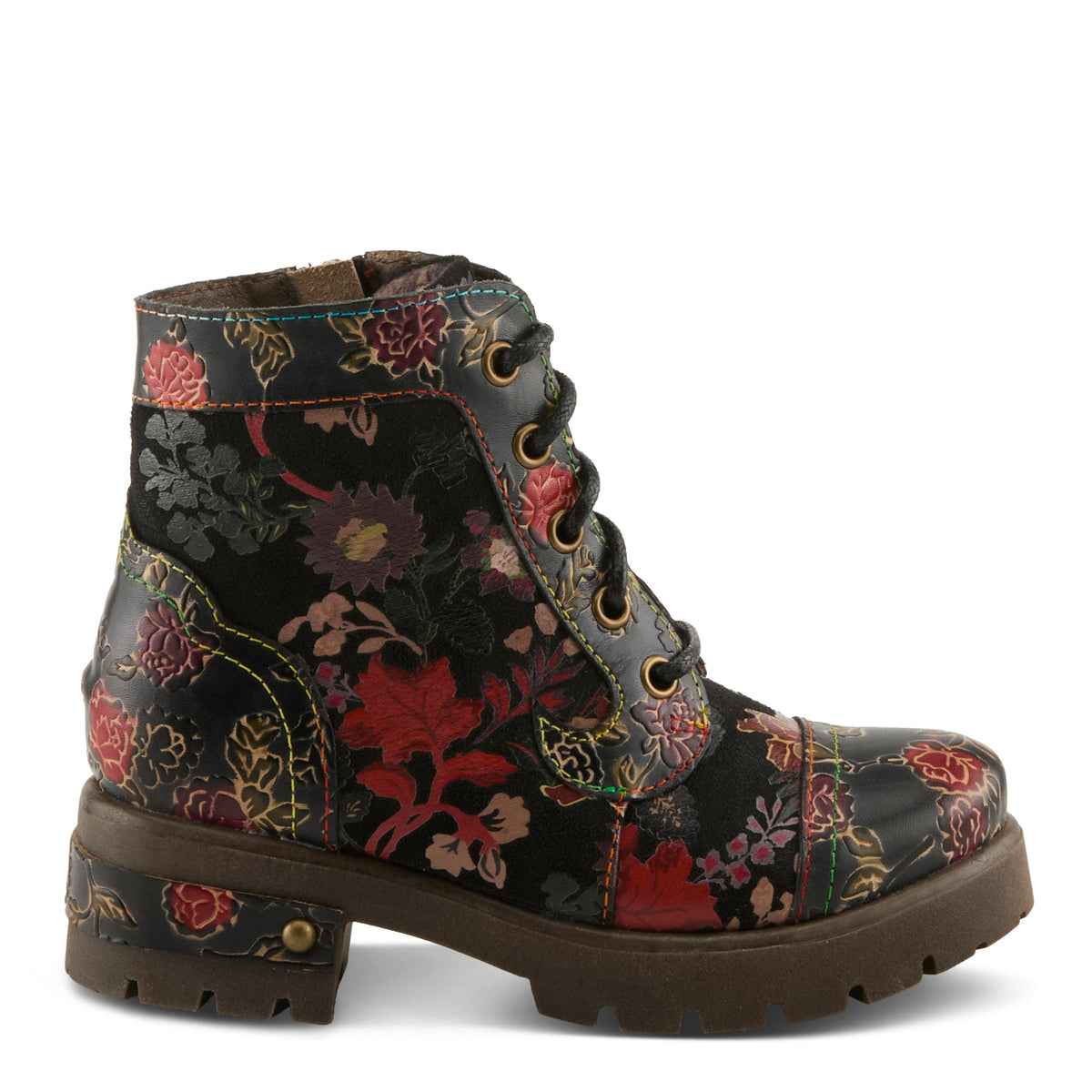 L'Artiste L'ARTISTE K-JACKIE KIDS BOOT boot in black multi with handcrafted leather design