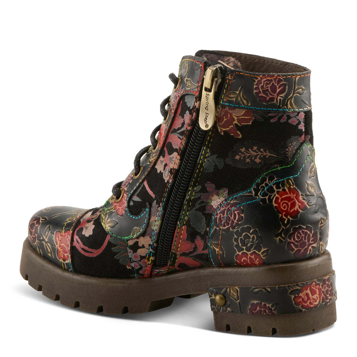 L'Artiste L'ARTISTE K-JACKIE KIDS BOOT boot in black multi with handcrafted leather design