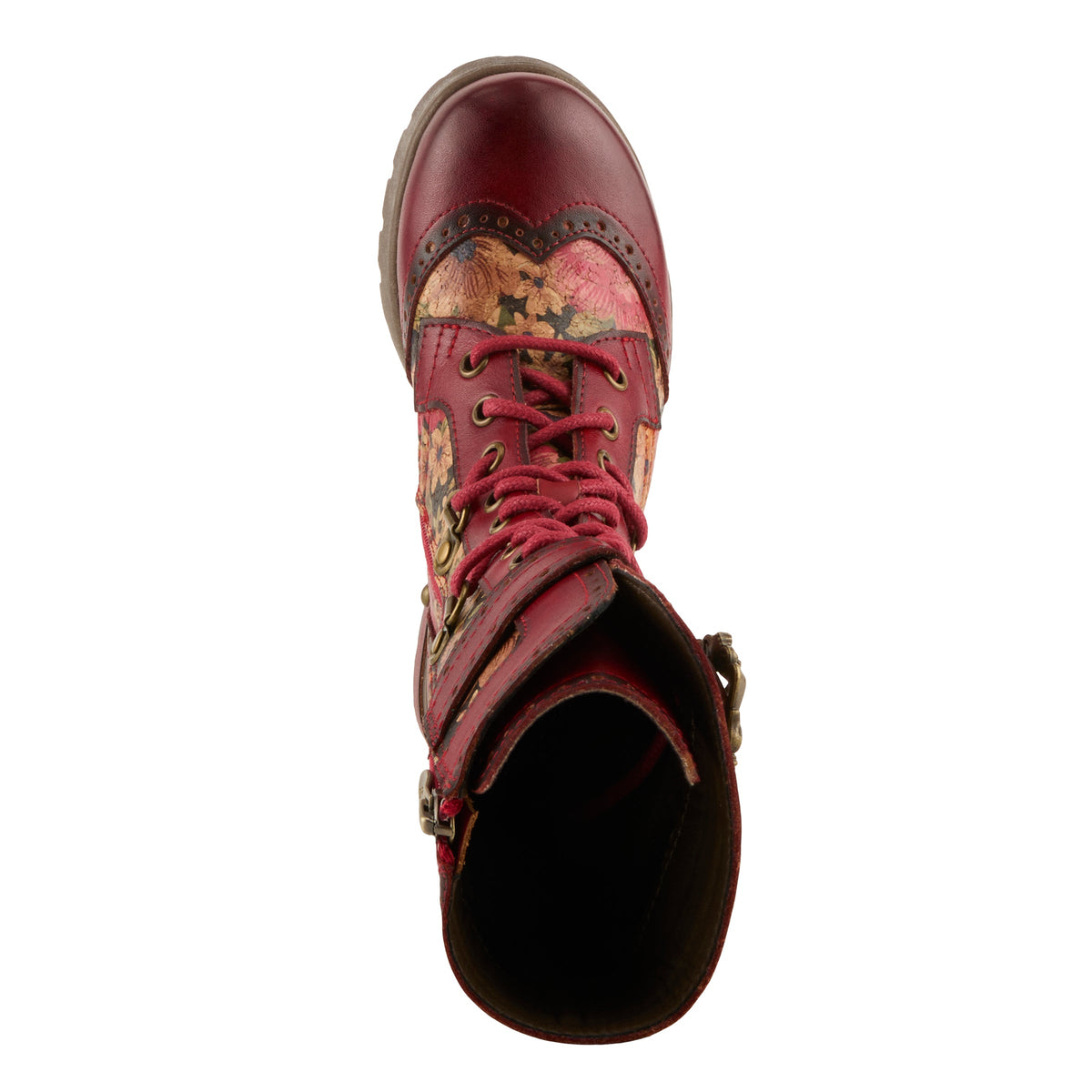 L'Artiste L'ARTISTE K-KISHA KIDS BOOT boot in red multi with handcrafted leather design