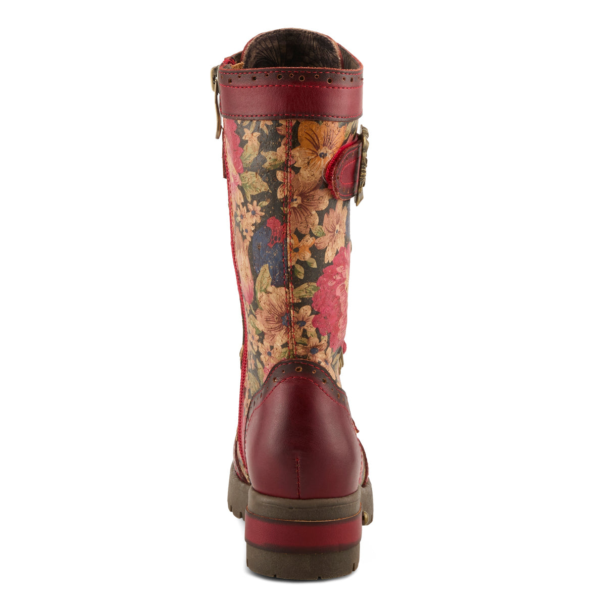 L'Artiste L'ARTISTE K-KISHA KIDS BOOT boot in red multi with handcrafted leather design