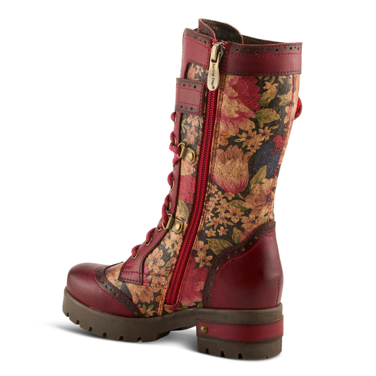 L'Artiste L'ARTISTE K-KISHA KIDS BOOT boot in red multi with handcrafted leather design