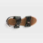 Spring Step Kacper Black Multi Wedge Sandal