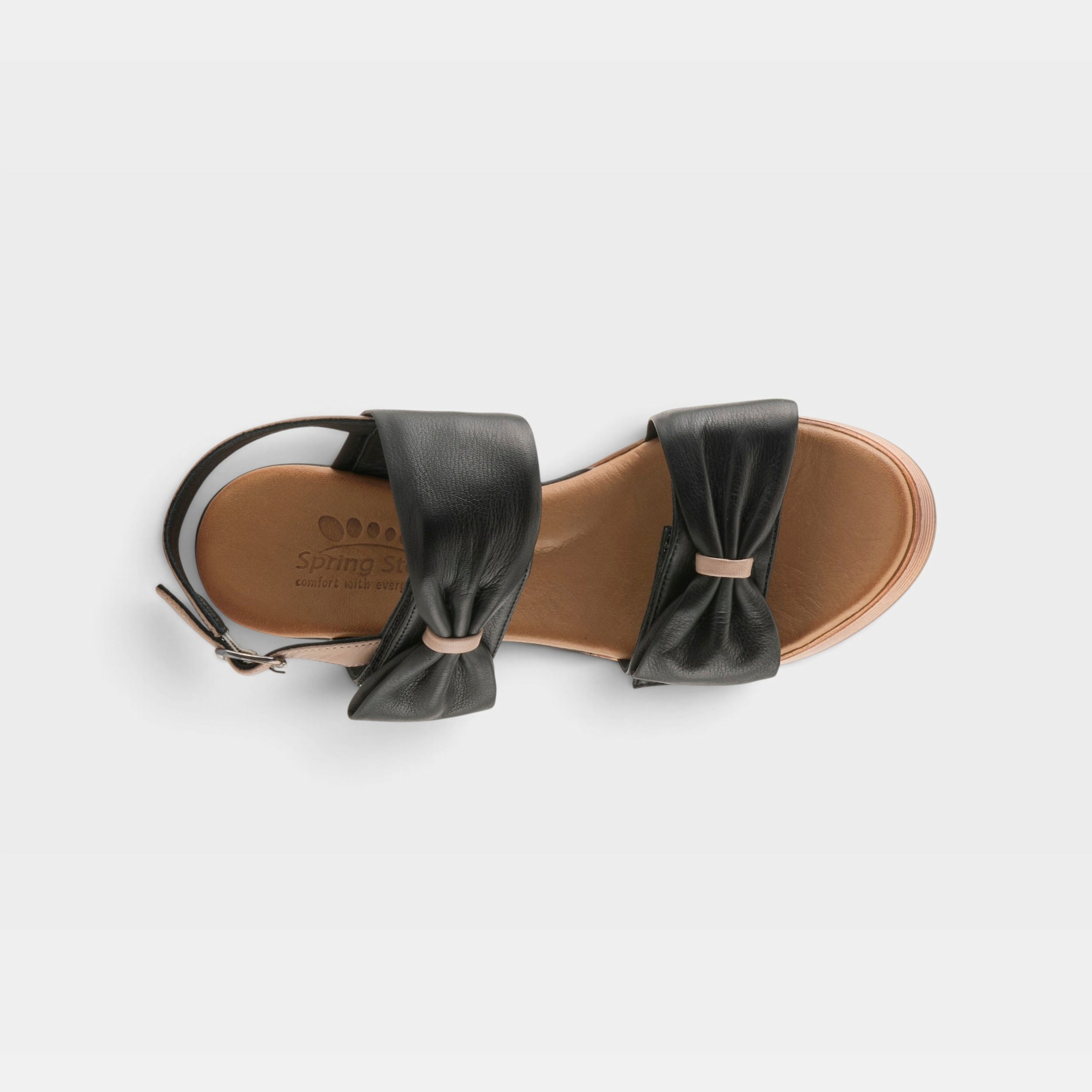 Spring Step Kacper Black Multi Wedge Sandal