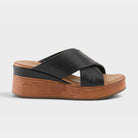 Spring Step Kaiyah Black Wedge Sandal