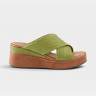 Spring Step Kaiyah Green Wedge Sandal
