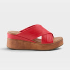 Spring Step Kaiyah Red Wedge Sandal