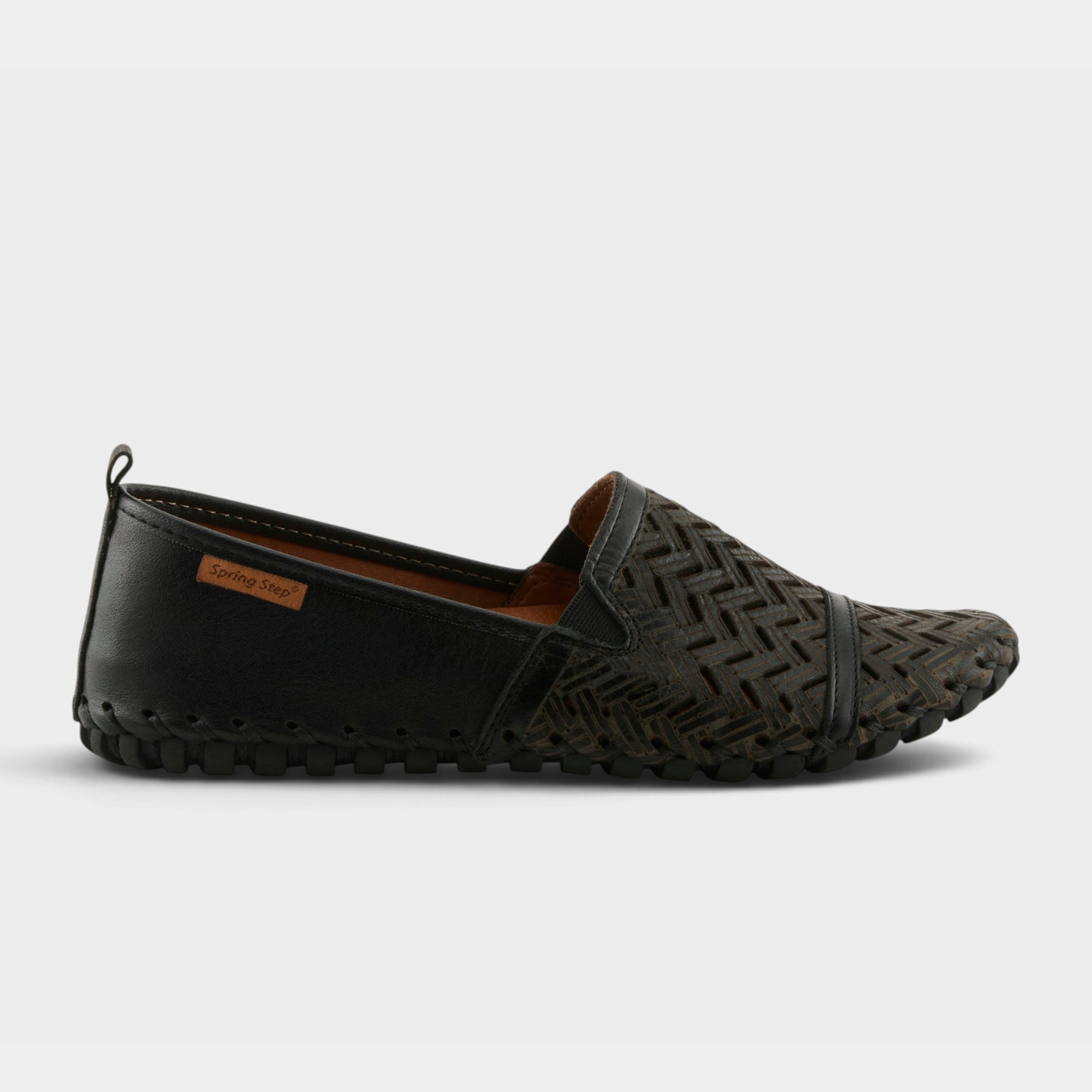 Spring Step Kapri Black Slip-On Casual Shoe