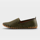 Spring Step Kapri Olive Green Slip-On Casual Shoe