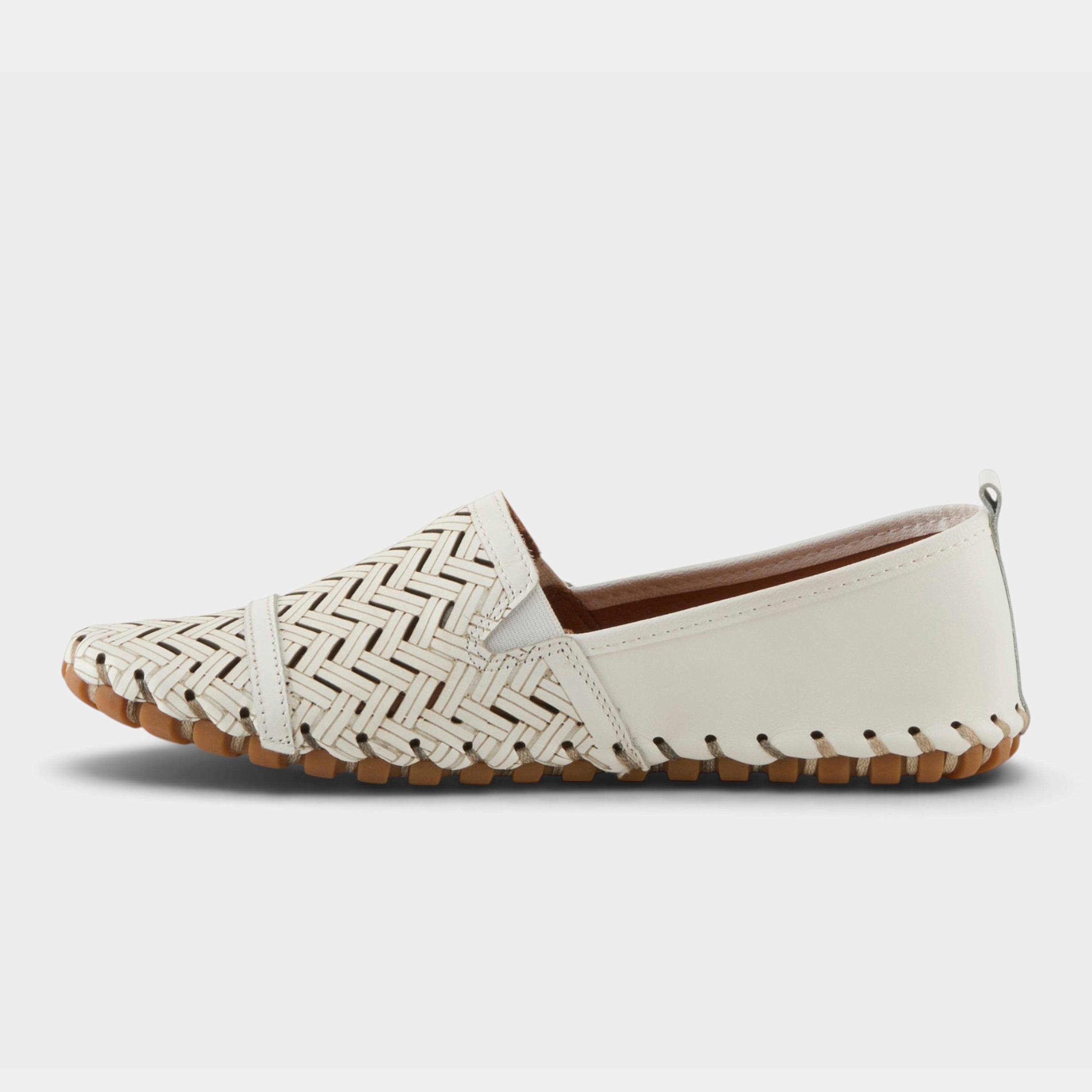 Spring Step Kapri White Slip-On Casual Shoe