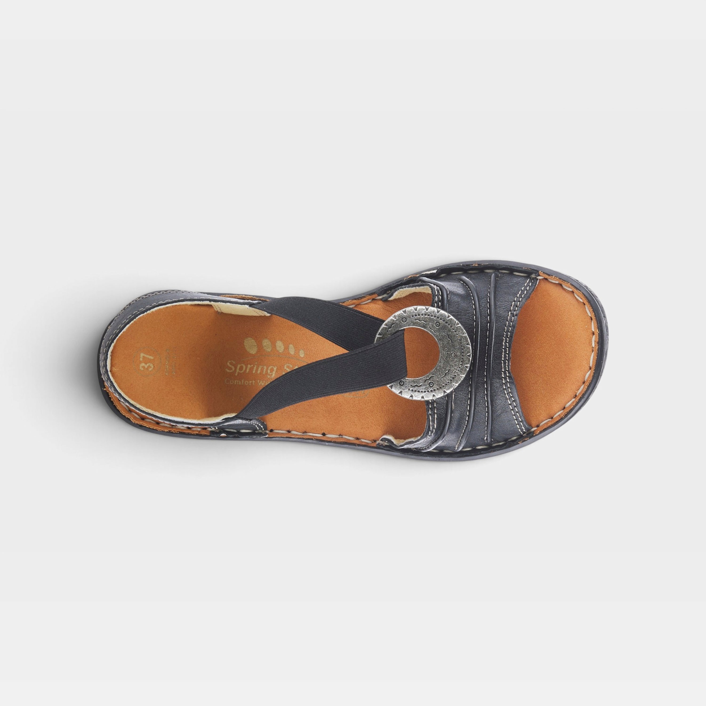 Spring Step Karmel Black Sandal