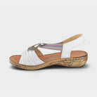 Spring Step Karmel White Sandal