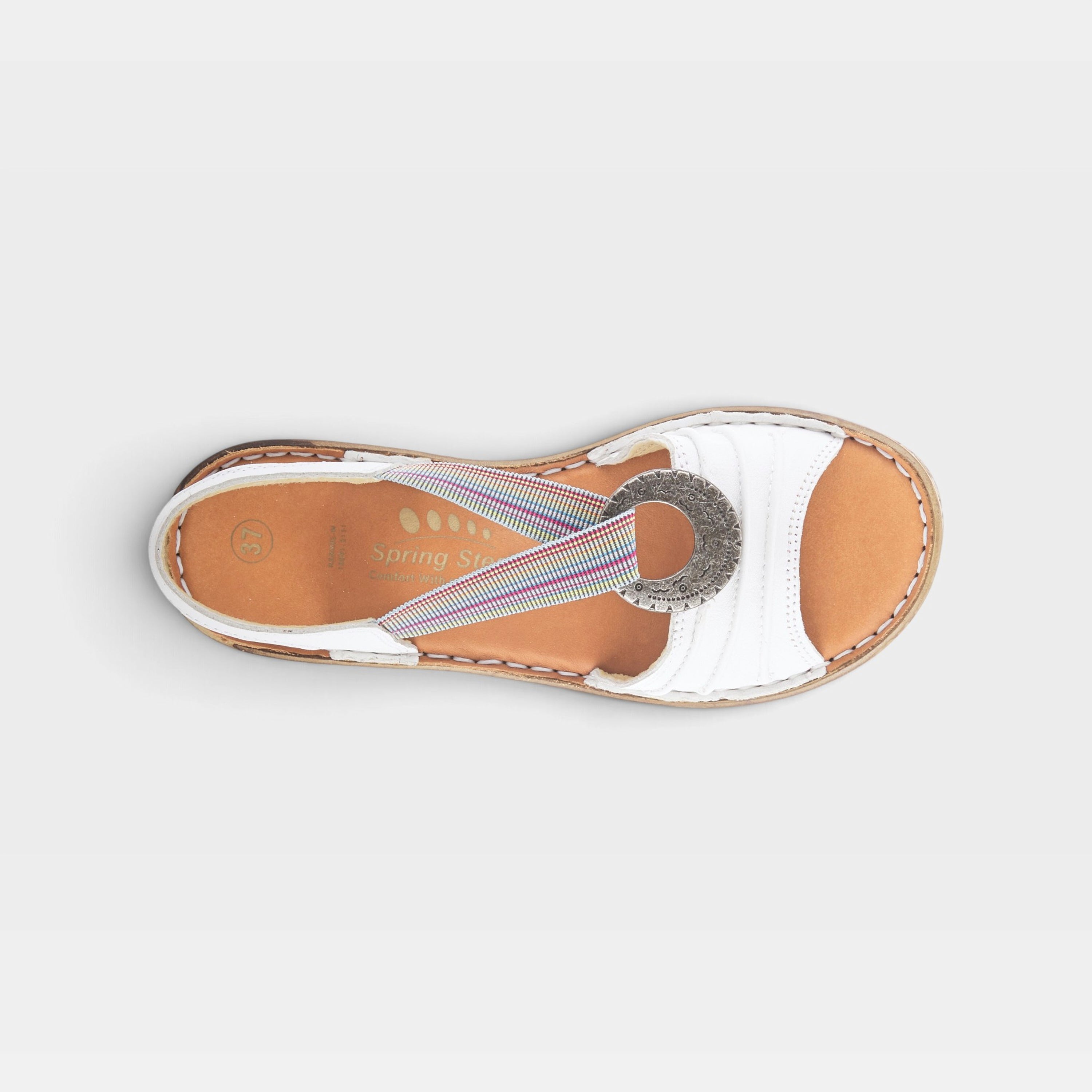 Spring Step Karmel White Sandal