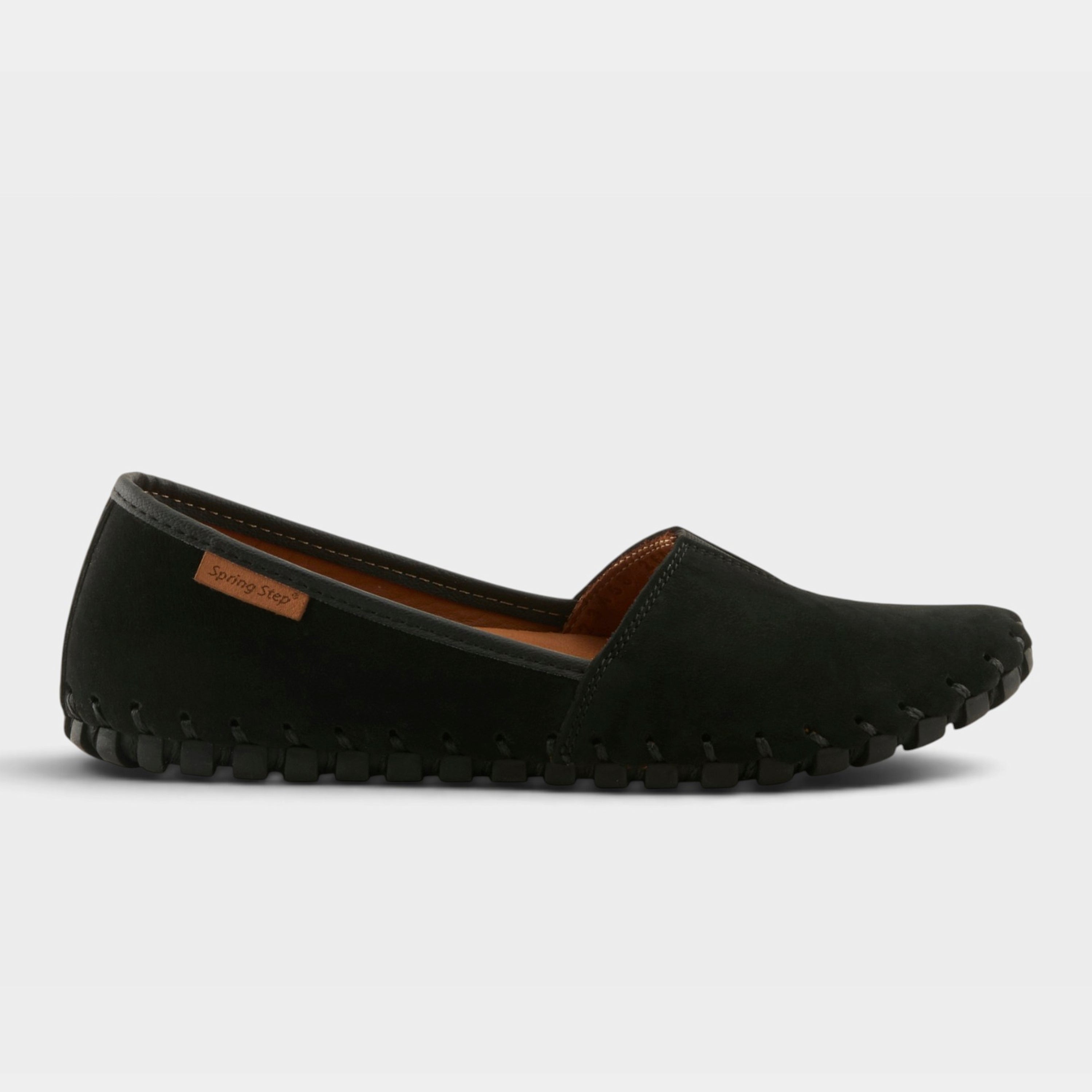 Spring Step Kathaleta Black Suede Loafer
