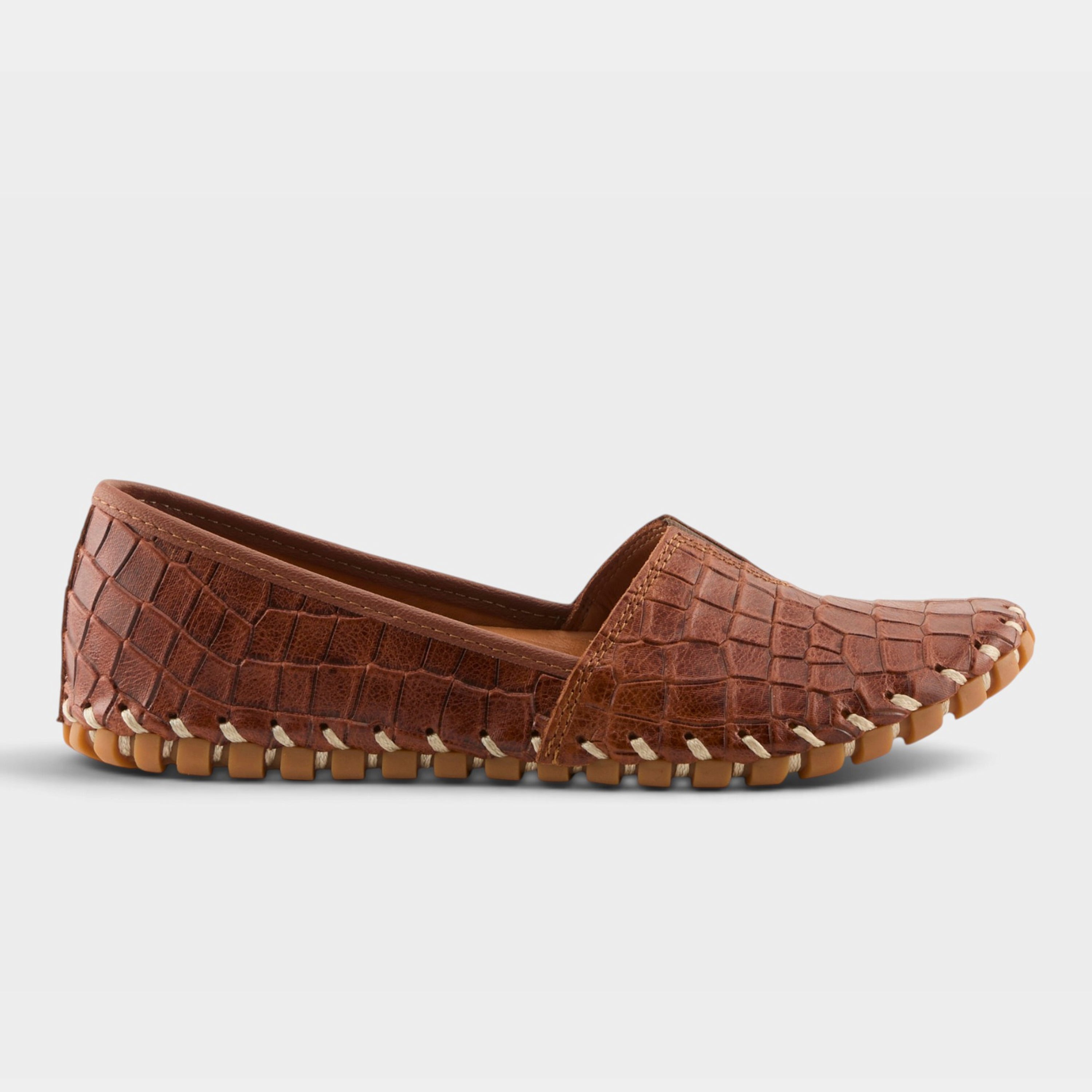 Spring Step Kathaleta-Croco Camel Shoe