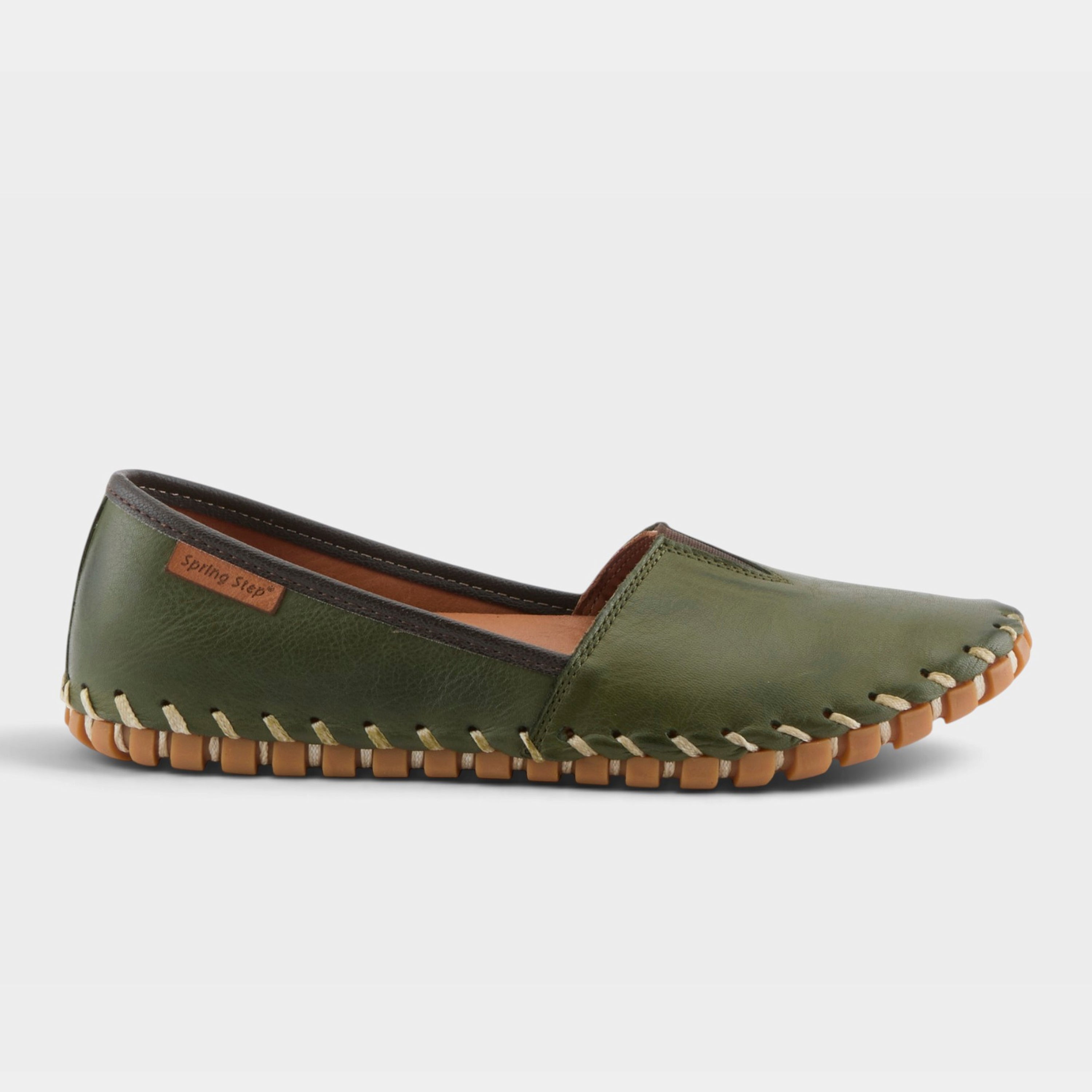 Spring Step Kathaleta Olive Green Loafer