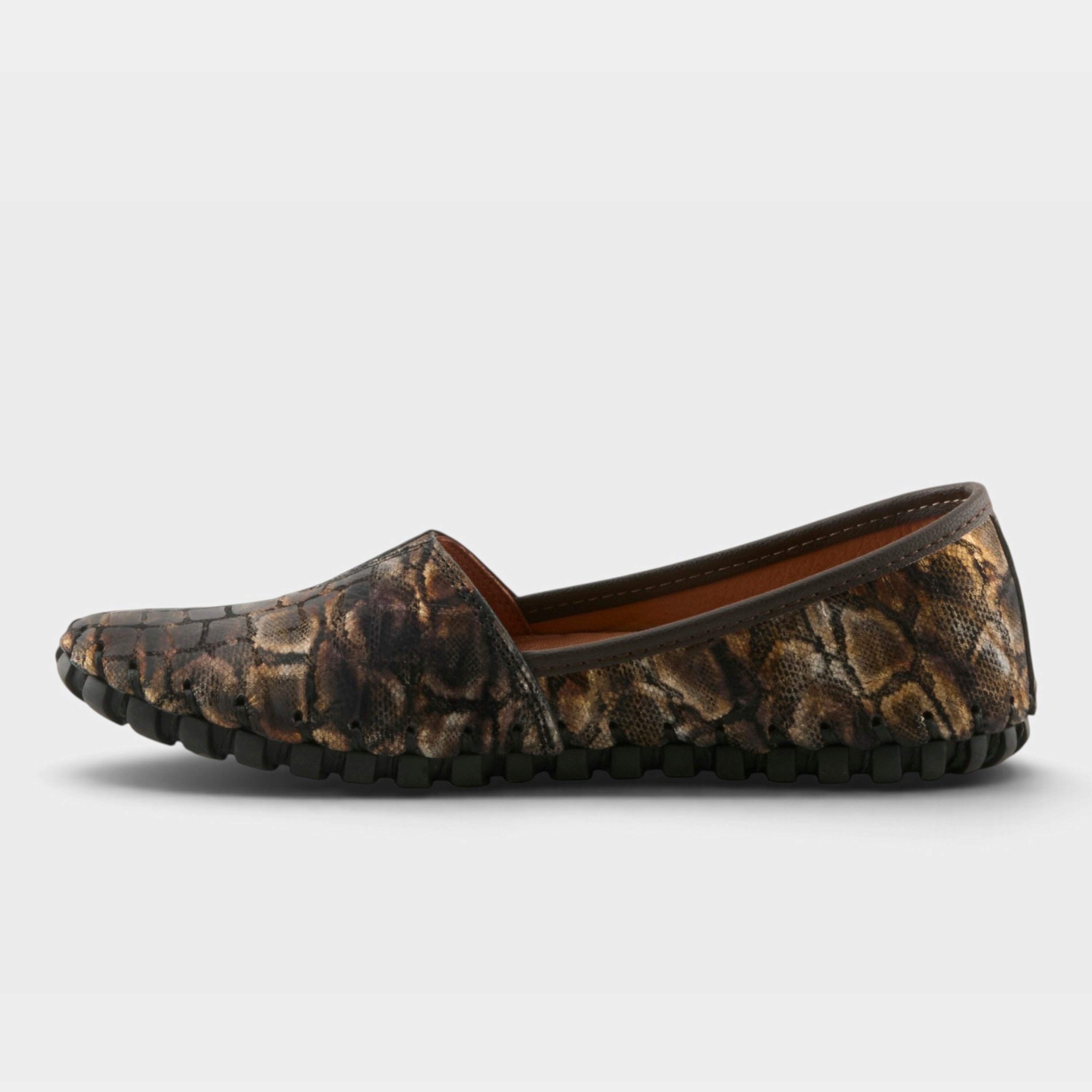 Spring Step Kathaleta-Spice Dark Brown Multi Casual Shoe