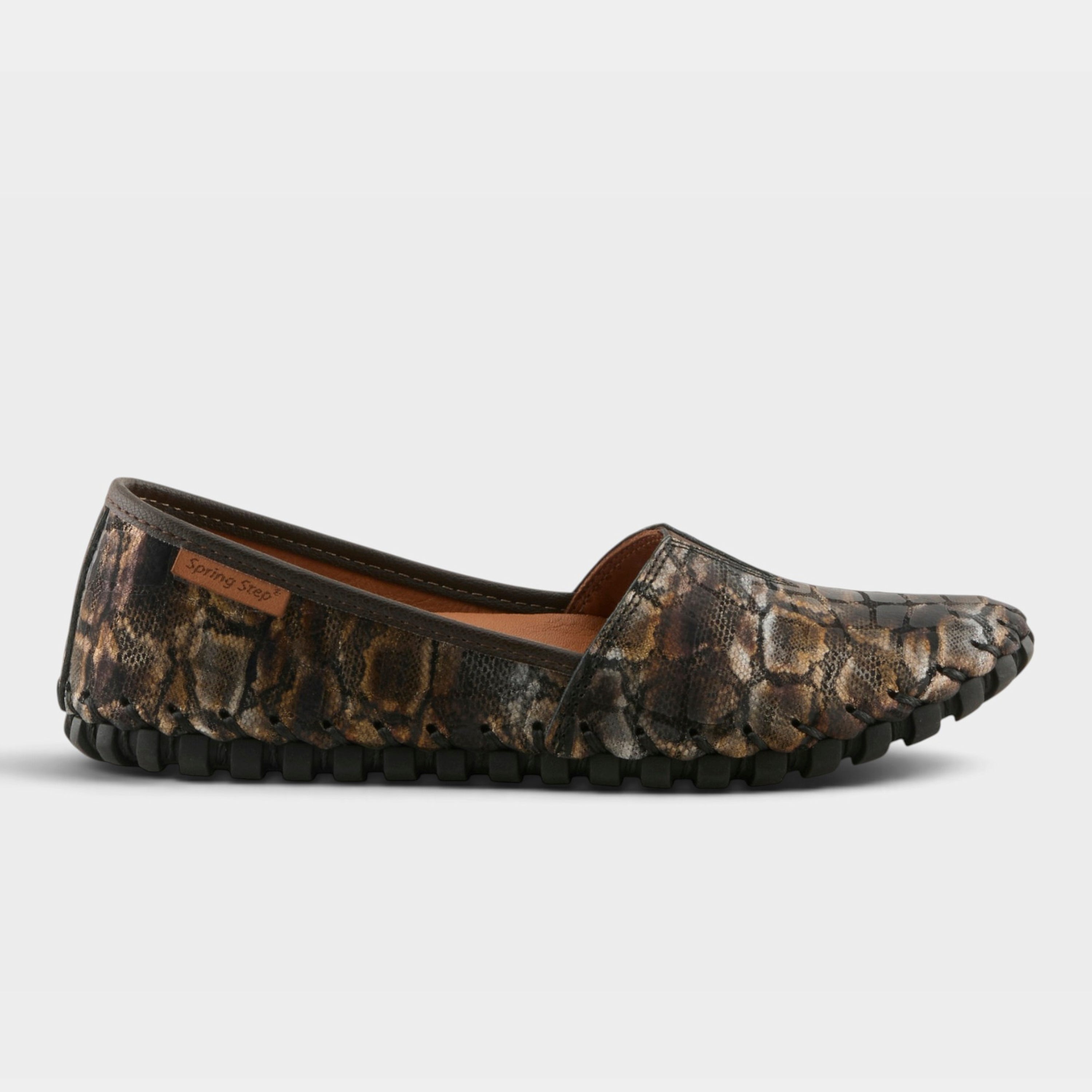 Spring Step Kathaleta-Spice Dark Brown Multi Casual Shoe