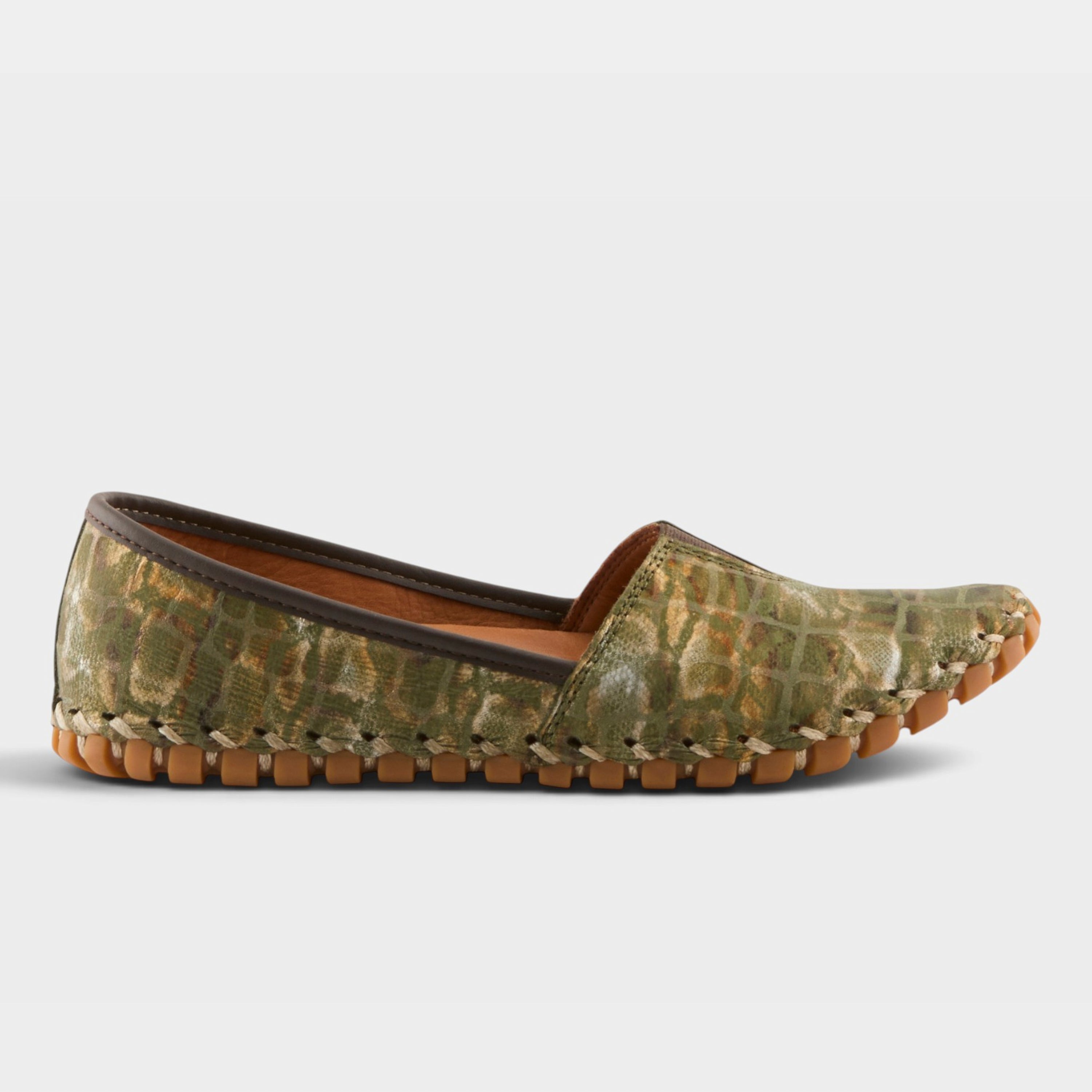 Spring Step Kathaleta-Spice Olive Multi Casual Shoe