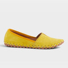 Spring Step Kathaleta Yellow Suede Loafer