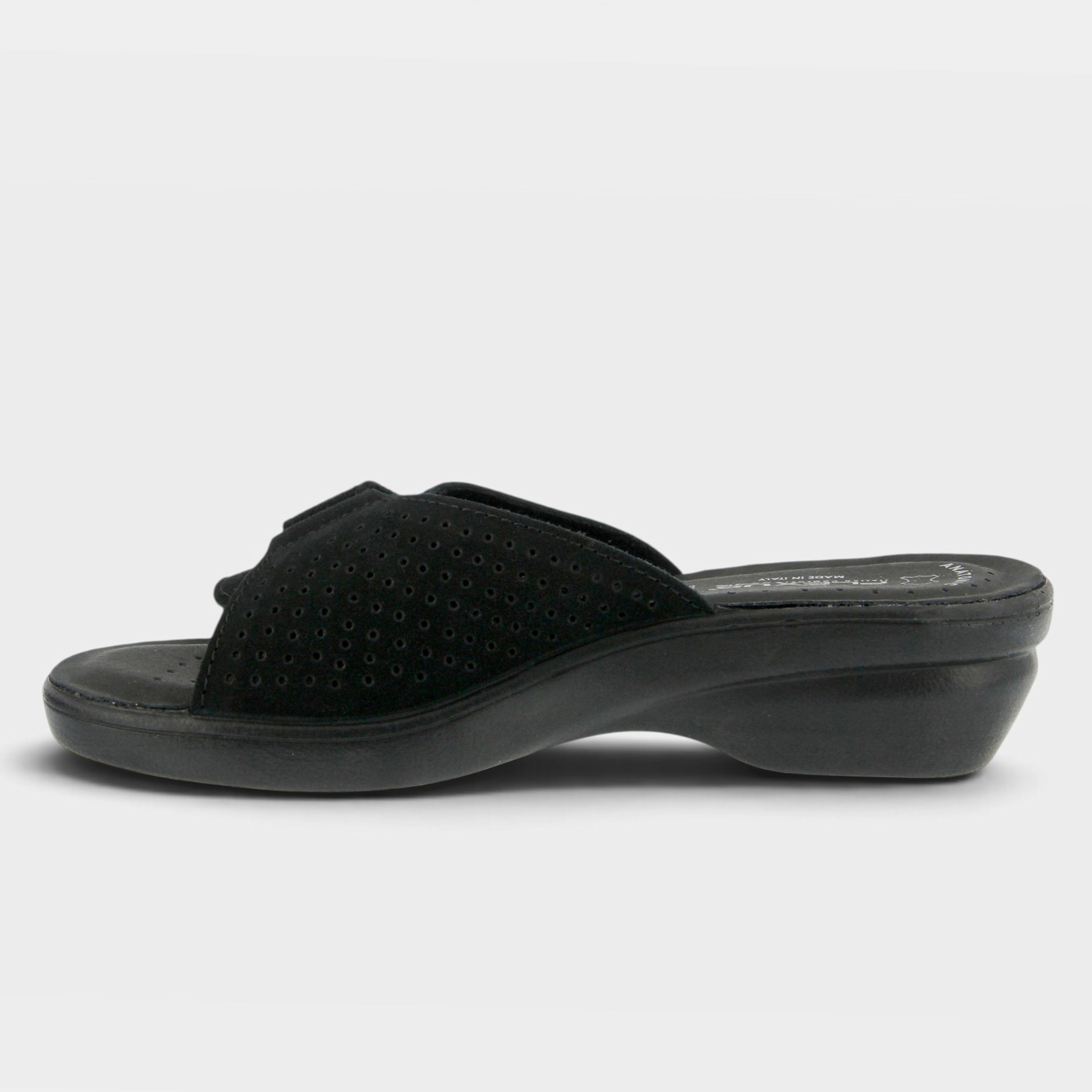 Flexus Kea Black Suede Sandal