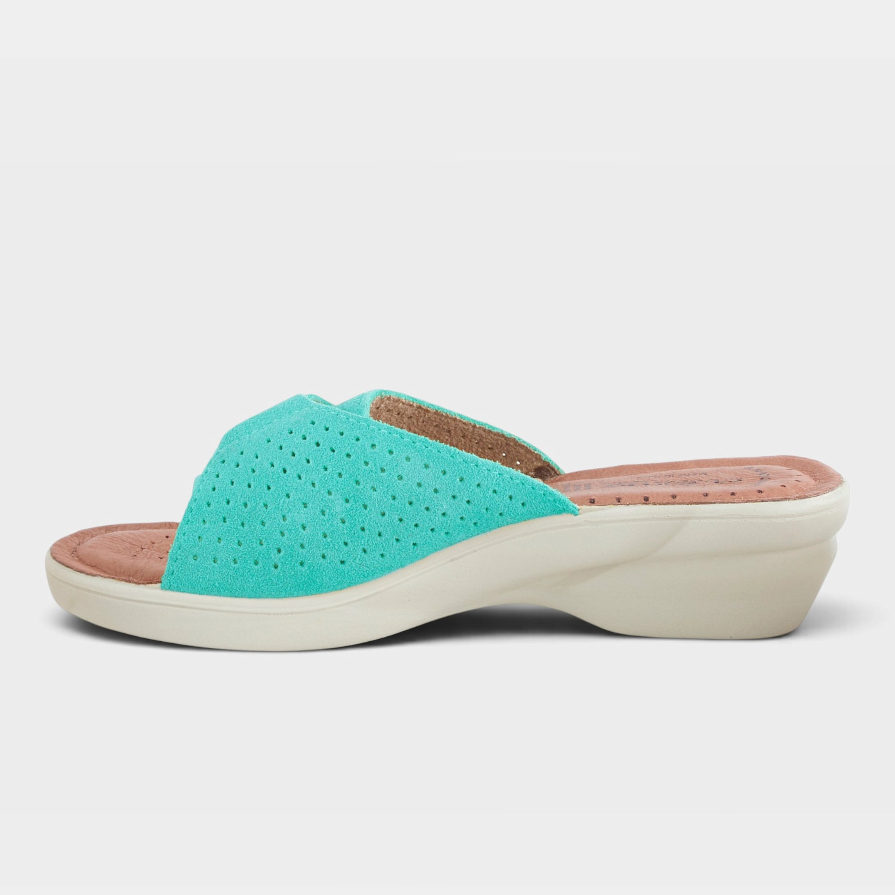 Flexus Kea Light Green Suede Sandal