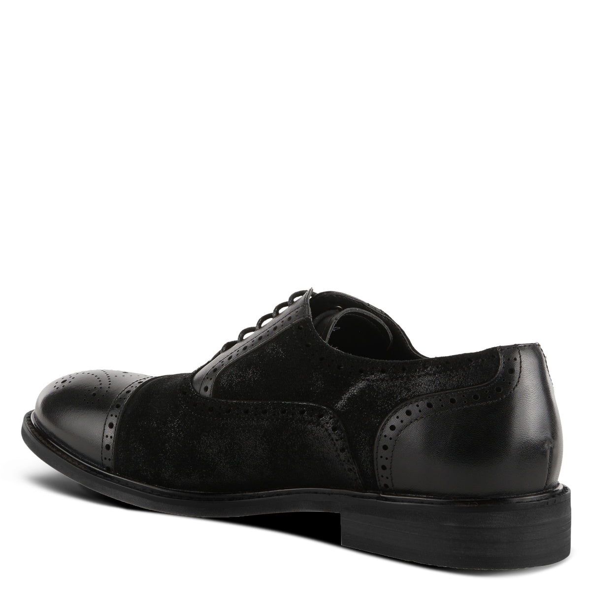 L'Artiste L'ARTISTE MEN KEATON OXFORD SHOE shoe in black with handcrafted leather design