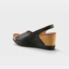 Spring Step Kelsy Black Wedge Sandal