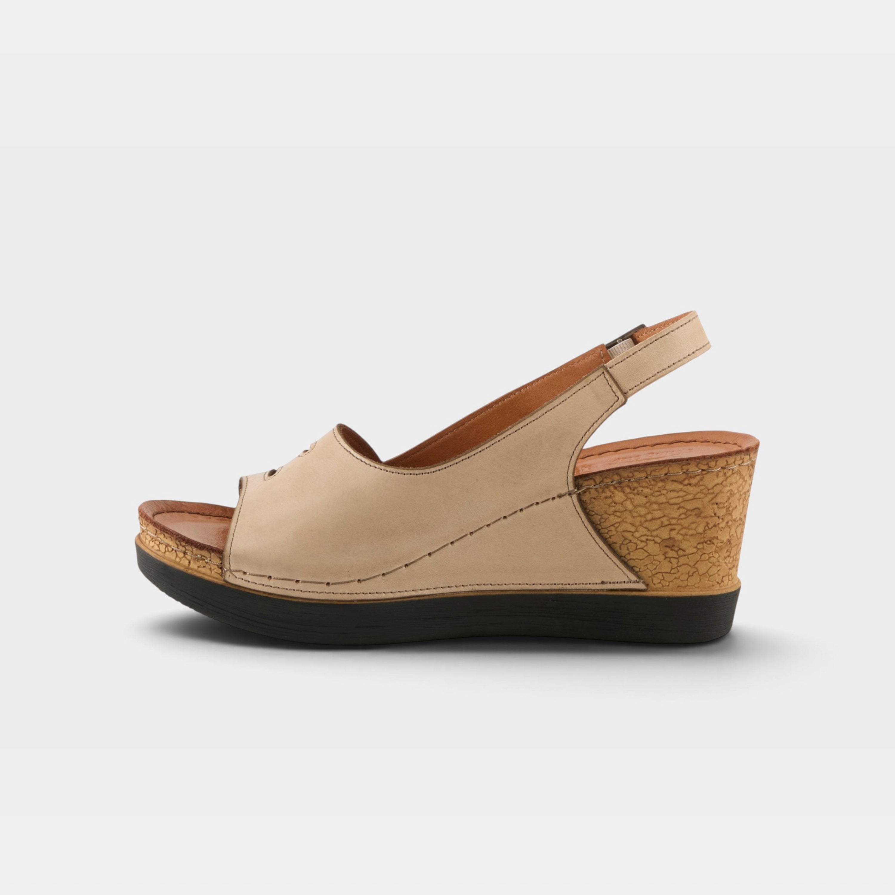 Spring Step Kelsy Beige Wedge Sandal