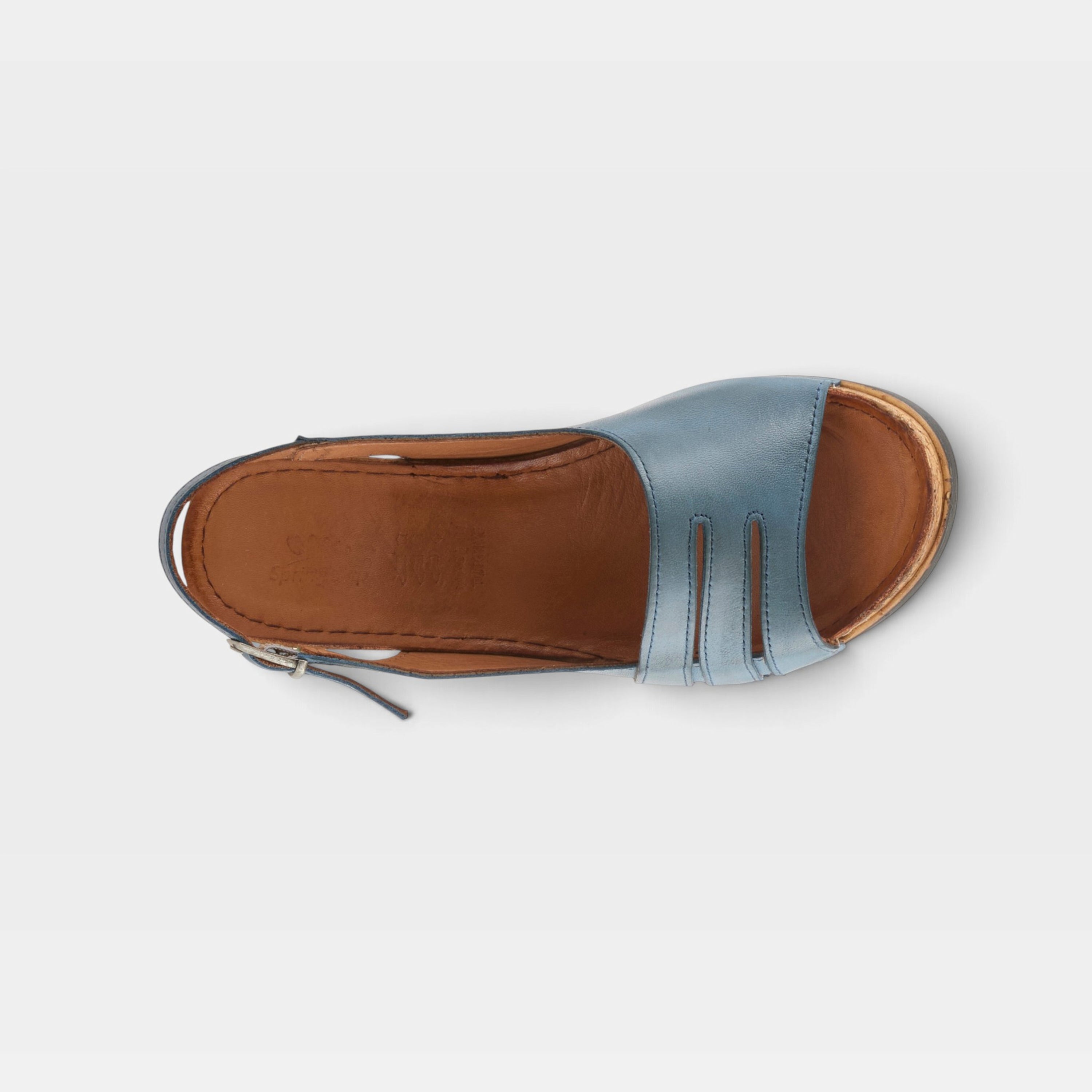 Spring Step Kelsy Blue Wedge Sandal