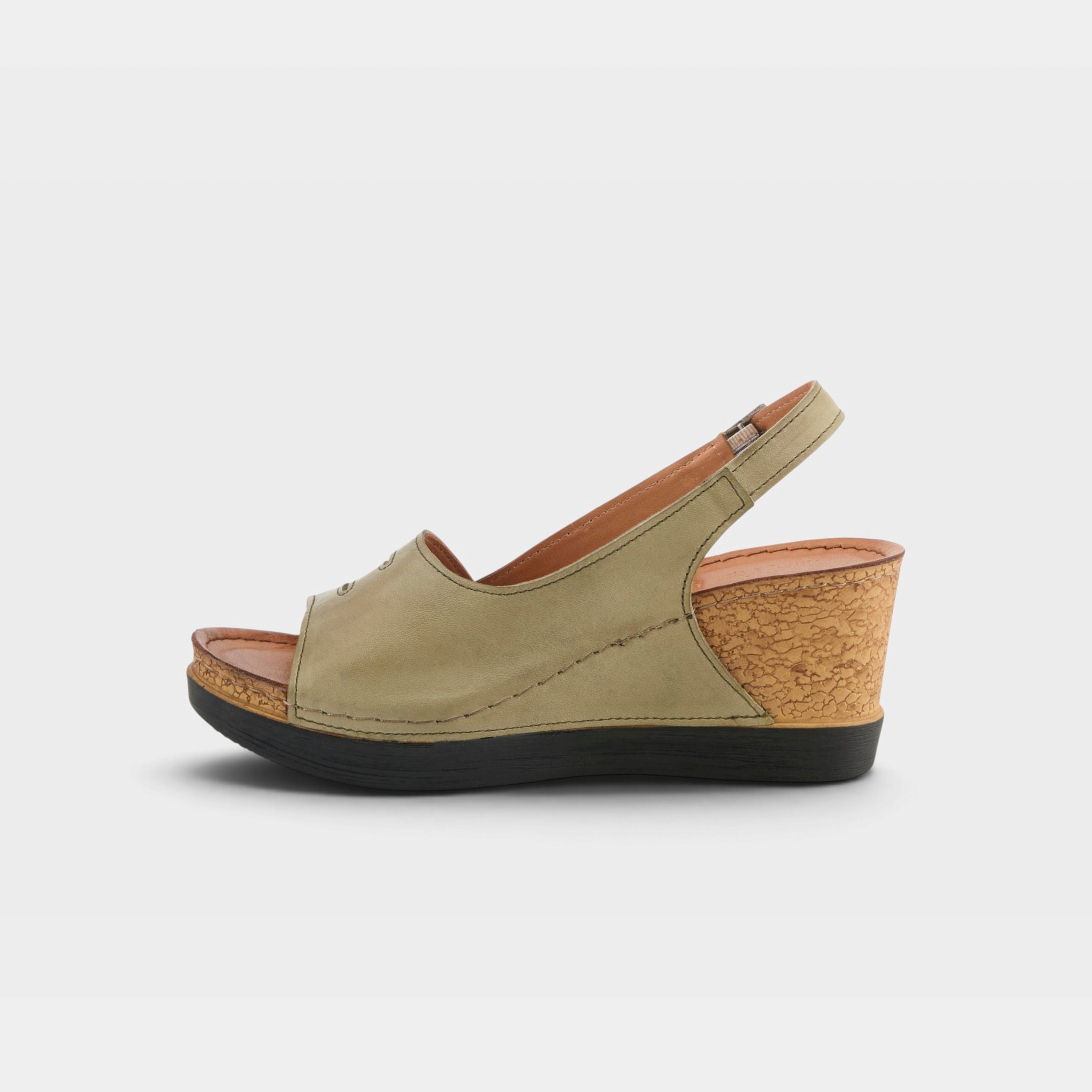 Spring Step Kelsy Sage Green Wedge Sandal