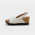 Spring Step Kelsy White Wedge Sandal