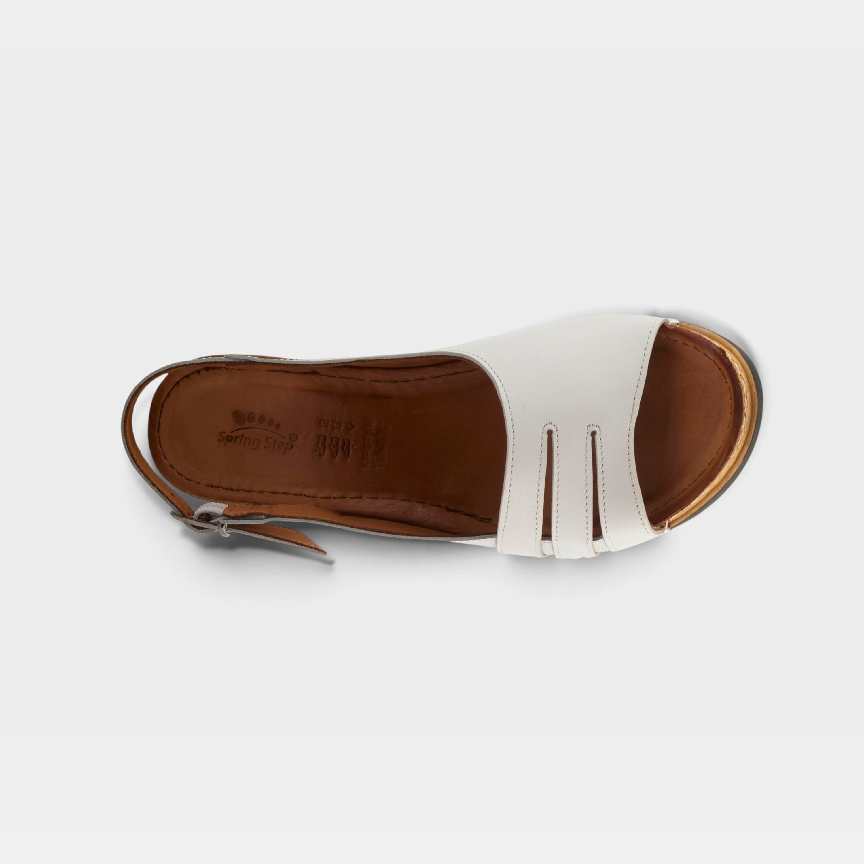 Spring Step Kelsy White Wedge Sandal