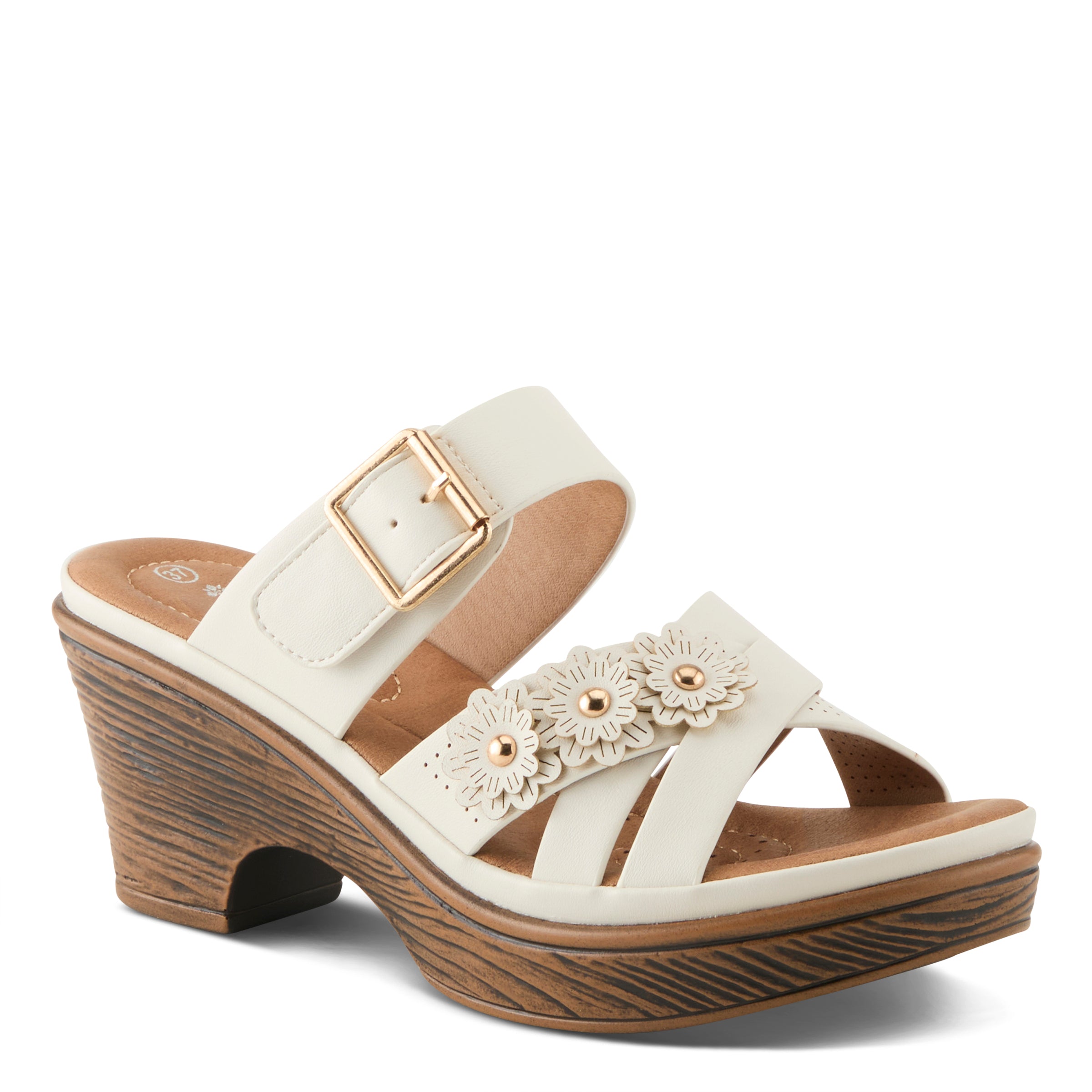 靴 THEREDTHREAD script chunky slides 38 Patrizia Kensi Platform Sandals for women - Spring Step Shoes