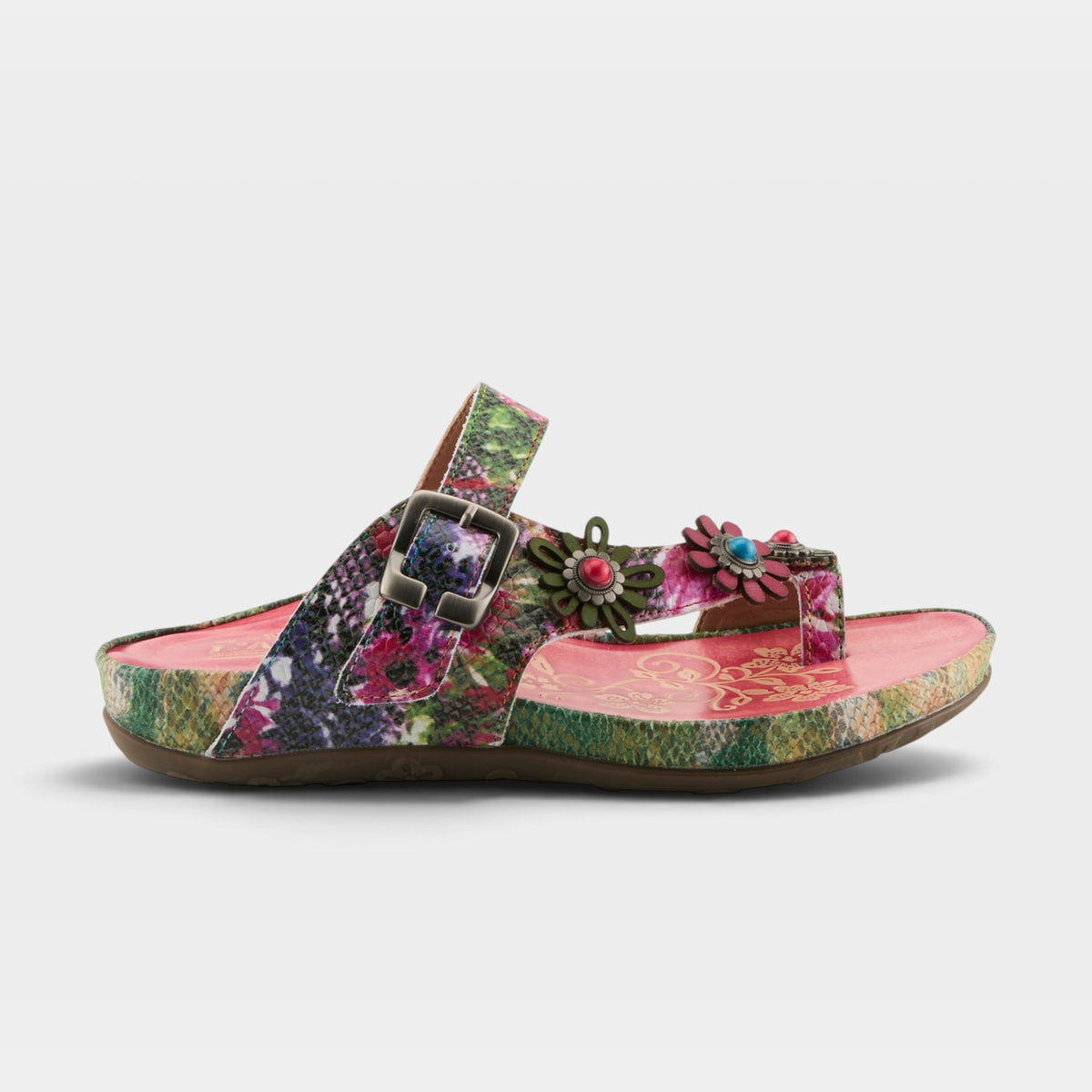 L'Artiste Kindness slide sandals in Pink Multi, hero view