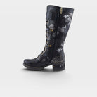 L'Artiste Kisha-Boss boots in Black Multi, side view
