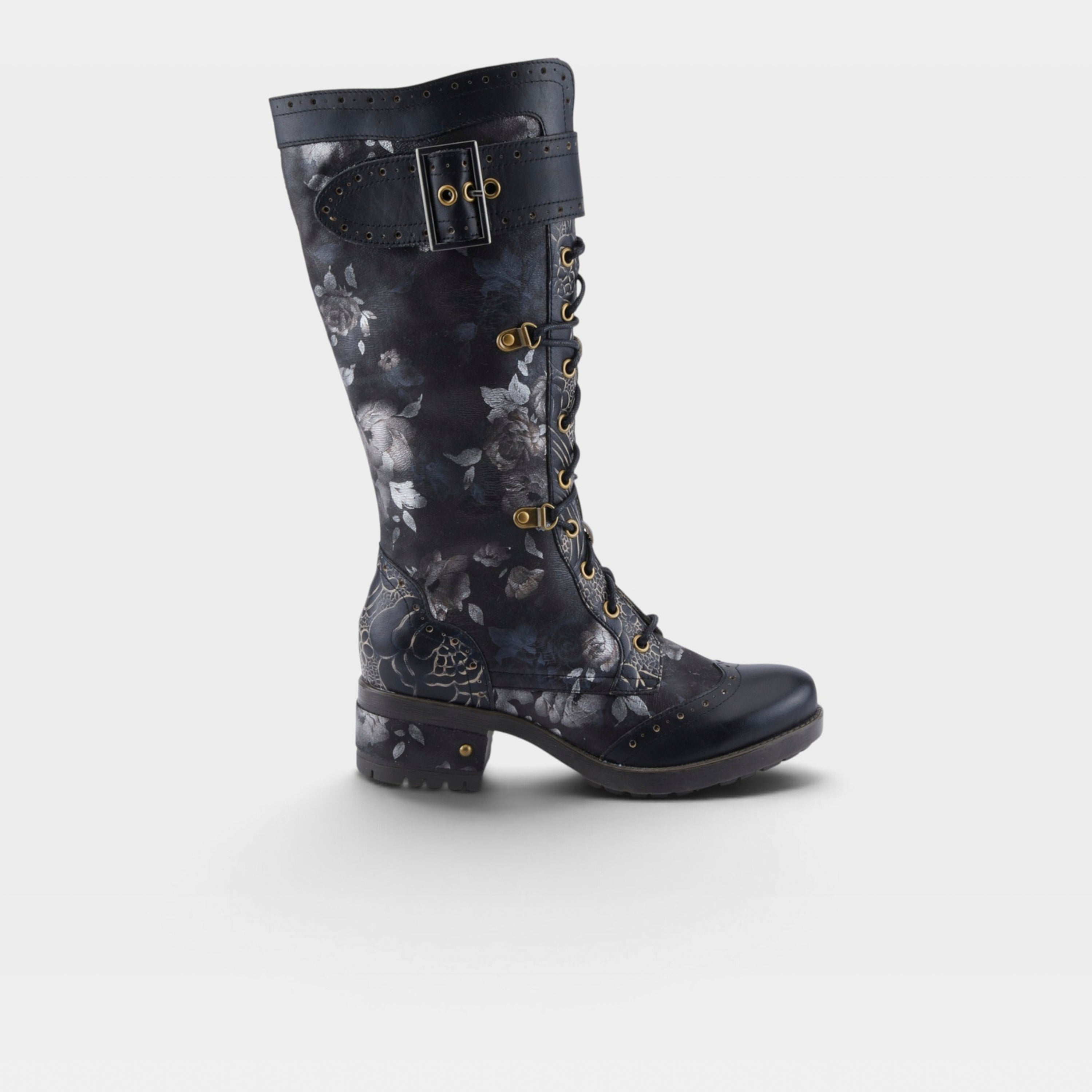 L'Artiste Kisha-Boss boots in Black Multi, hero view