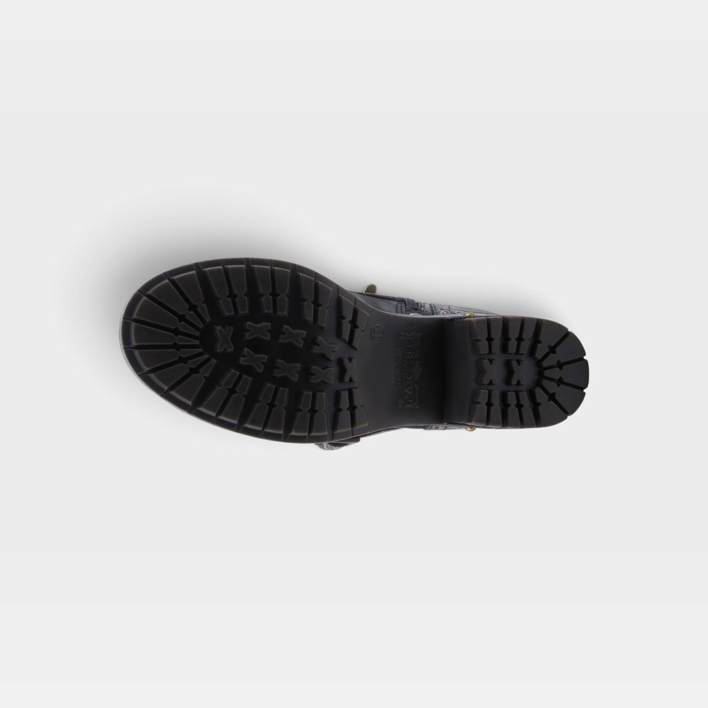 L'Artiste Kisha-Boss boots in Black Multi, outsole view